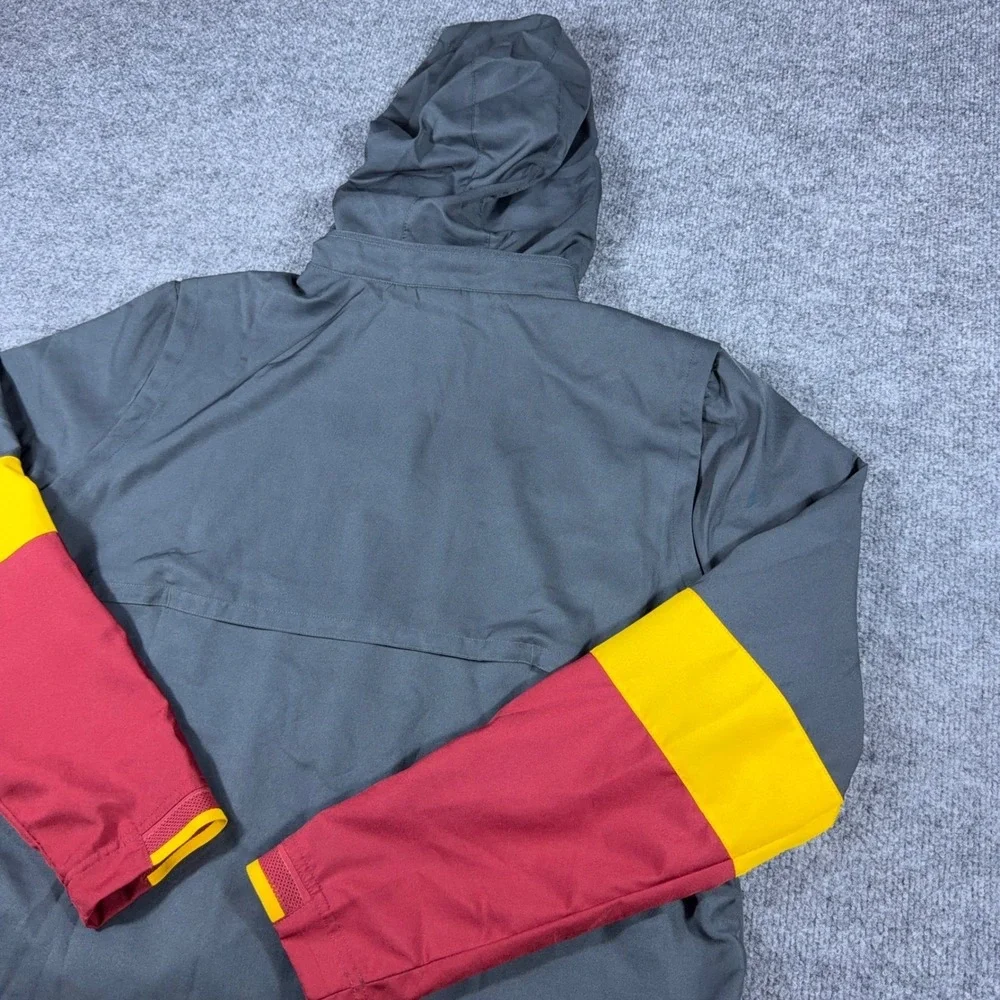 Nike Iowa State Cyclones Jacket Mens XXL Grey Red Yellow Full Zip Dri-FIT Hooded
